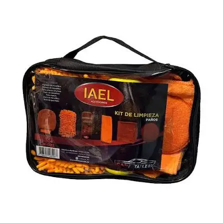 KIT LIMPIEZA X7 NARANJA BOLSO-MICROFIBRAS